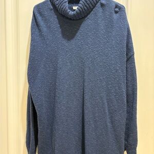 J. Jill Blue Cowl Neck Sweater